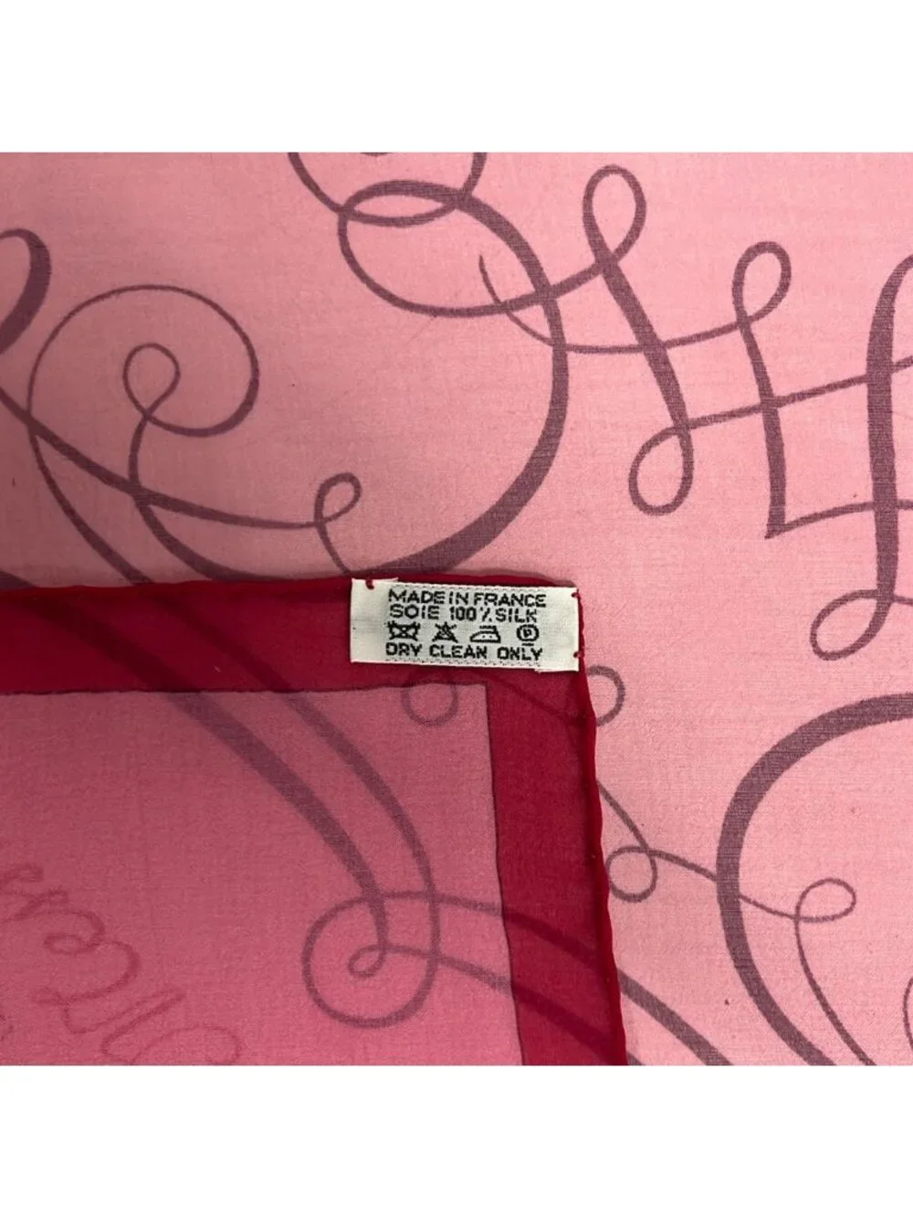 Hermes Scarf Carre 90 Pink Lart Decrire Silk